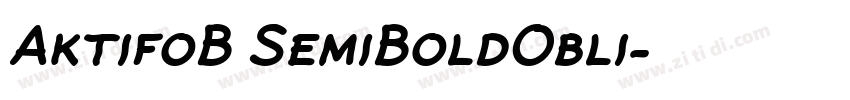 AktifoB SemiBoldObli字体转换